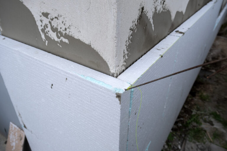 Cracked flashing at chimney base